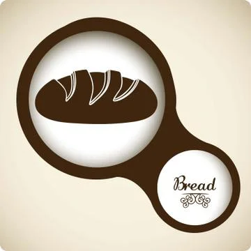 Illustration of classic bread, bakery icon, vector illustration Stock Illustration