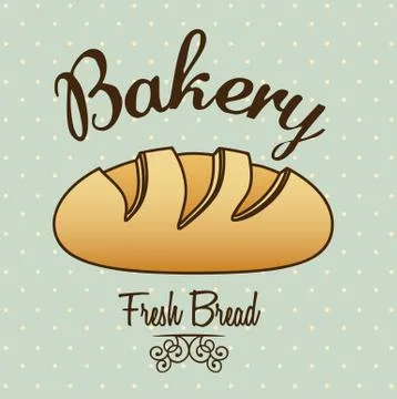 Illustration of classic bread, bakery icon, vector illustration Illustrazione stock