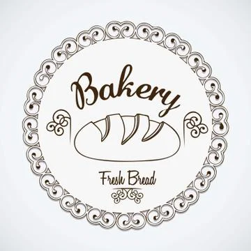 Illustration of classic bread, bakery icon, vector illustration Stock Illustration