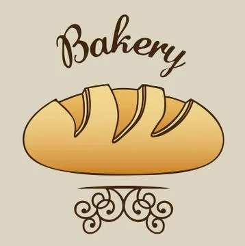 Illustration of classic bread, bakery icon, vector illustration Illustrazione stock