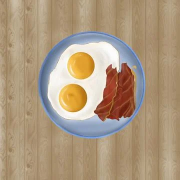 Illustration of classic breakfast Stock Illustration