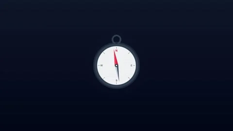 Illustration of a classic compass Видео 336477160