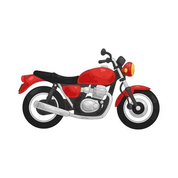 Illustration of classic motorcycle Stock Illustration