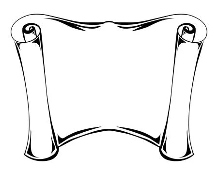 Illustration of classic text box template in black line color Stock Illustration
