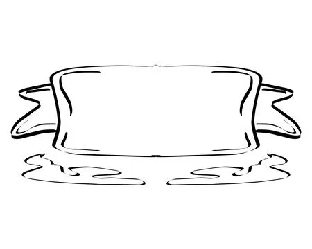Illustration of classic text box template in black line color Stock Illustration