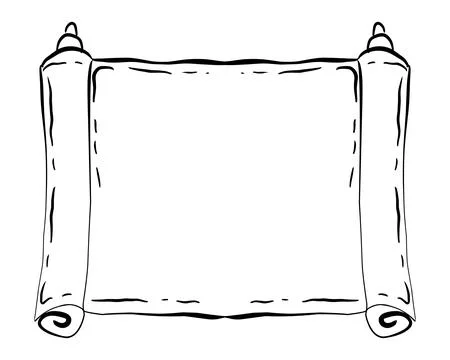 Illustration of classic text box template in black line color Stock Illustration