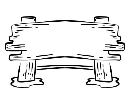 Illustration of classic text box template in black line color Stock Illustration