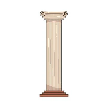 Illustration of Classical Ionic Column Illustrazione stock