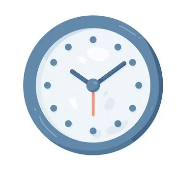 Illustration of classroom clock Ilustración de archivo