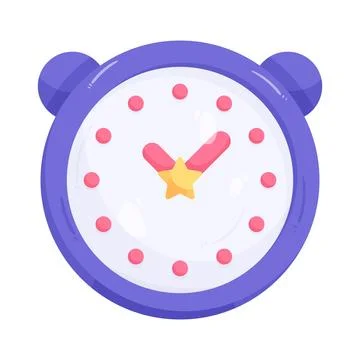 Illustration of classroom clock Ilustración de archivo