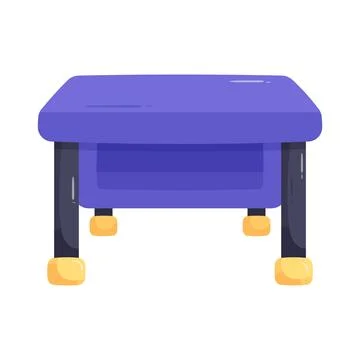 Illustration of classroom desk Stock Illustration