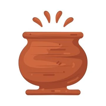 Illustration of clay pot Stock Illustration