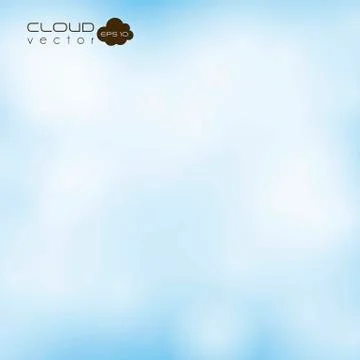 Illustration of clear sky, with clouds, vector illustration Stock Illustration