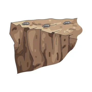 Illustration of cliff Stock Illustration
