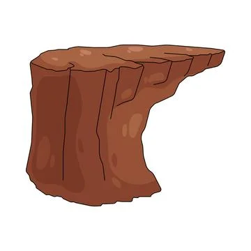 Illustration of cliff Stock Illustration