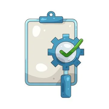Illustration of clipboard with a checkmark Stock Illustration