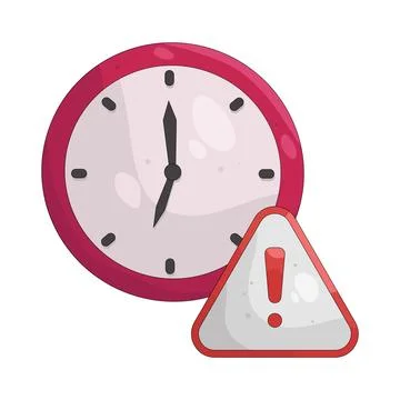 Illustration of clock alert Stock Illustration
