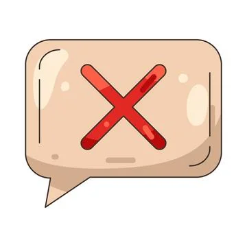 Illustration of Close chat Stock Illustration