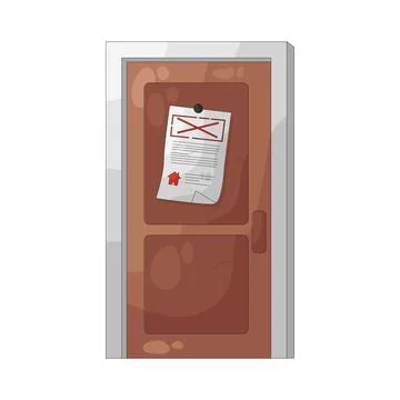 Illustration of closed door Stock Illustration