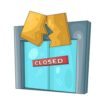 Illustration of closed elevator Stockillustratie
