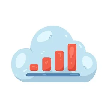 Illustration of Cloud analytics Illustrazione stock