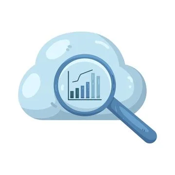 Illustration of Cloud analytics Illustrazione stock