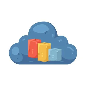 Illustration of Cloud analytics Illustrazione stock
