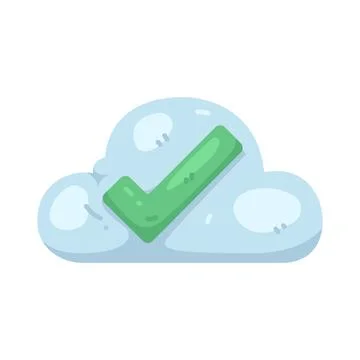 Illustration of Cloud approve Stock Illustration