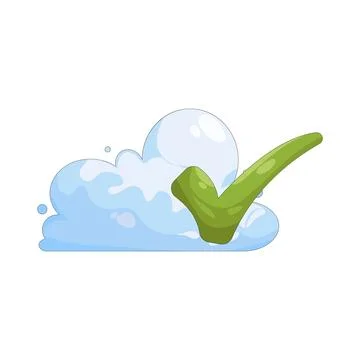 Illustration of Cloud approve Stockillustratie