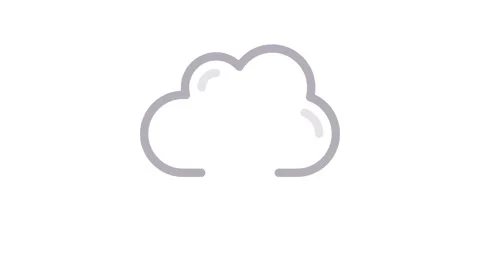 An illustration of a cloud with an arrow directed at it, symbolizing attent.. Stock Footage 335012000