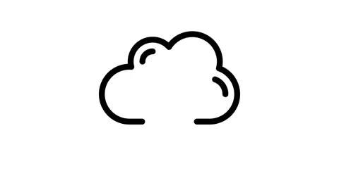An illustration of a cloud with an arrow directed at it, symbolizing attent.. Stock Footage 335012325