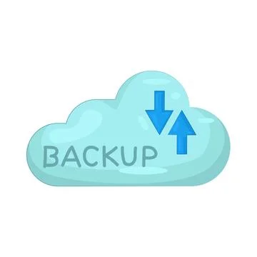 Illustration of Cloud backup イラスト素材