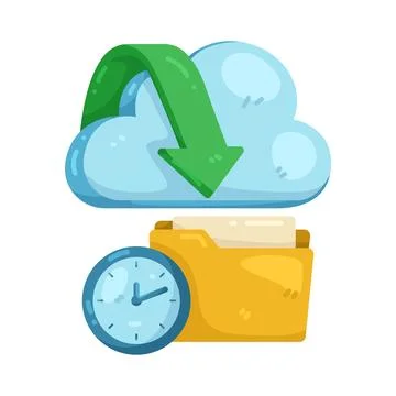 Illustration of Cloud backup 스톡 일러스트