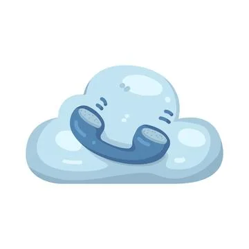 Illustration of cloud call Stock Illustration