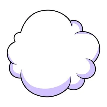 Illustration of cloud. Cartoon cute image of overcast sky. Stock Illustration