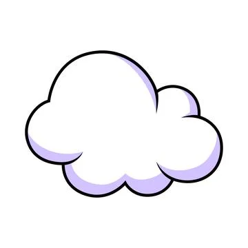 Illustration of cloud. Cartoon cute image of overcast sky. Stock Illustration