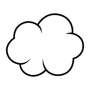 Illustration of cloud. Cartoon cute image of overcast sky. Stock Illustration