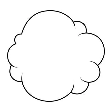 Illustration of cloud. Cartoon cute image of overcast sky. Stock Illustration
