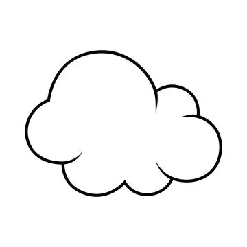 Illustration of cloud. Cartoon cute image of overcast sky. Stock Illustration