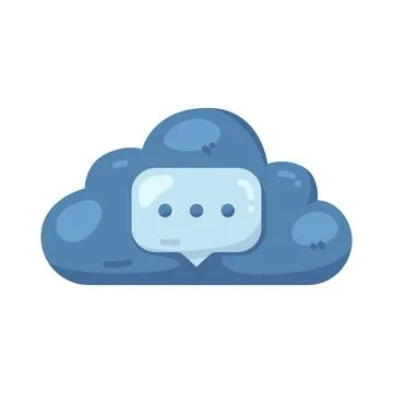 Illustration of cloud with chat Stock Illustration