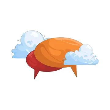 Illustration of Cloud chat 스톡 일러스트