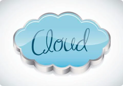 Illustration of cloud computers and communications technology, vector Stock Illustration