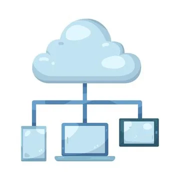 Illustration of Cloud computing Illustrazione stock