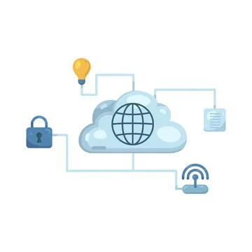 Illustration of Cloud computing Illustrazione stock