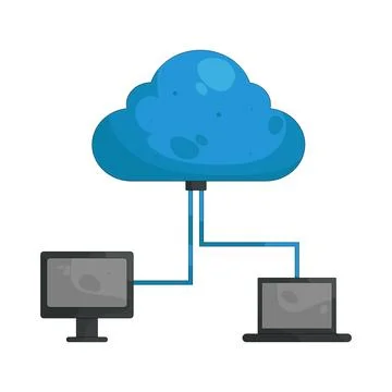 Illustration of Cloud computing Stockillustratie