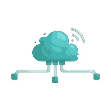 Illustration of Cloud computing 스톡 일러스트