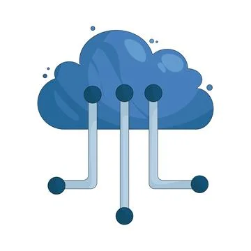 Illustration of Cloud computing Illustrazione stock