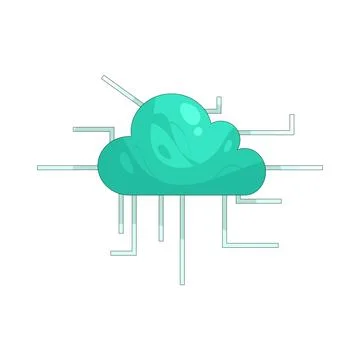 Illustration of Cloud computing 스톡 일러스트