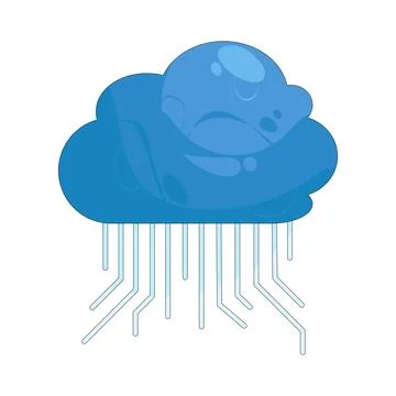 Illustration of Cloud computing Illustrazione stock