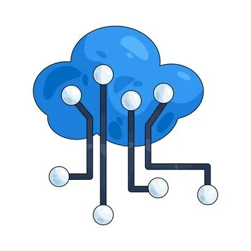 Illustration of Cloud computing 스톡 일러스트